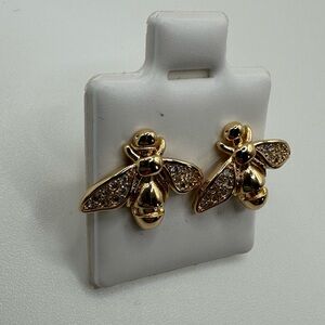Gold Bee Earrings
